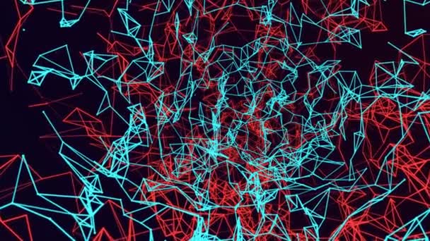 Puntos Líneas Móviles Abstractos Tecnología Negocios Formación Médica Concepto Ingeniería — Vídeo de stock