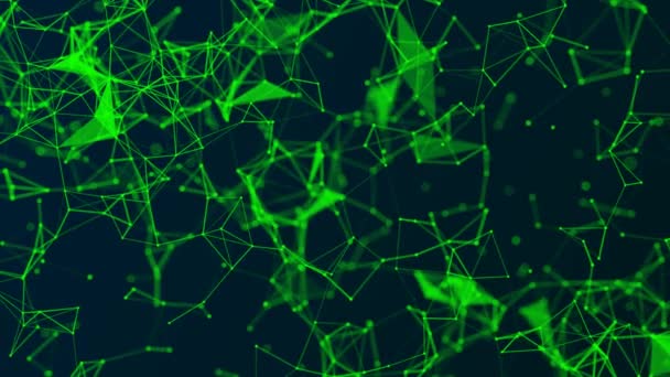 Abstrait Moving Dots and Lines. Technologie, affaires, formation médicale. Concept de données techniques, numériques et scientifiques. Structure de connexion réseau. Motion Design 4k