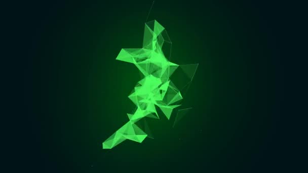 Abstrait Moving Triangles Animation Des Polygones Digital Communication Technology Network — Video