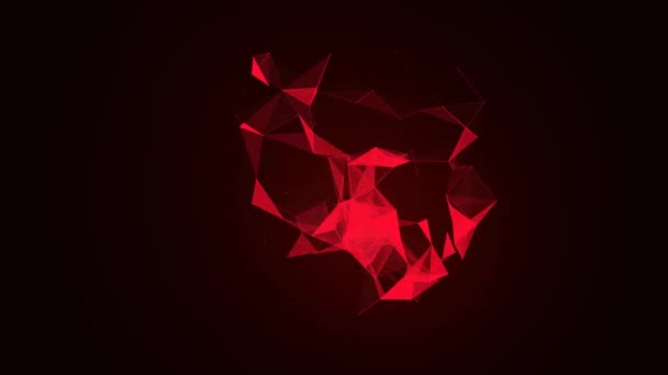 Abstrakte Bewegliche Dreiecke Polygone Animation Digital Communication Technology Network Background — Stockvideo