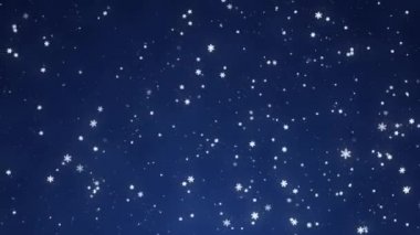 Kar yağıyor. Noel kar fırtınası. Parçacıklar ve kar taneleri fırıl fırıl dönüyor. Kar Uzayda Hareket Ediyor. Alfa Kanalı ile 4k Hareket Grafikleri