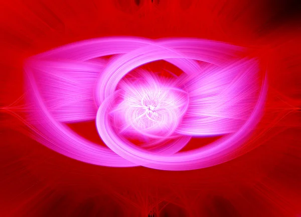 Beautiful Abstract Intertwined Glowing Fibers Forming Shape Sparkle Flame Flower — Stock Photo, Image