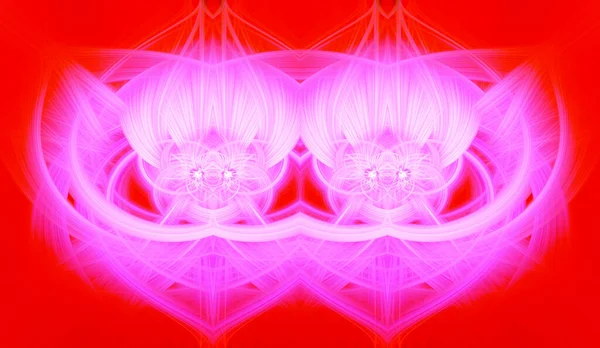 Piękne Abstrakcyjne Splecione Świecące Włókna Tworzące Kształt Blasku Płomienia Kwiatu — Zdjęcie stockowe