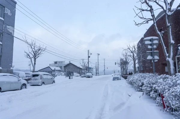 Vista de neve do Japão — Fotografia de Stock