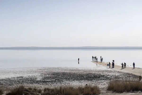 Turquia Lago Tuz Salt Lake cenário — Fotografia de Stock