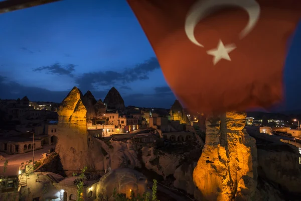 Goreme night, taken in Turkey — Stock Photo, Image