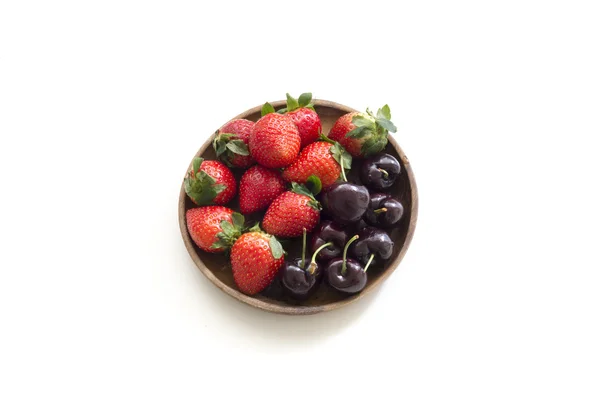Căpșuni și cireșe — Fotografie, imagine de stoc