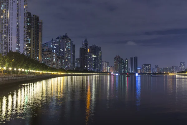 Chine Guangzhou nuit de la ville — Photo