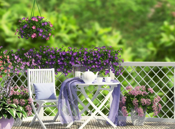 Schöne offene Terrasse — Stockfoto