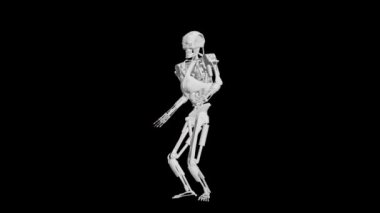 Dans eden robot. Dans eden robot 3 boyutlu animasyon. VJ döngü videosu. Alfa kanalı dahil. Döngülü.