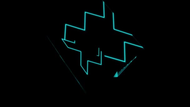 Neon Cube Animation Animated Neon Cube Video Mapping Loops Mapping — 비디오