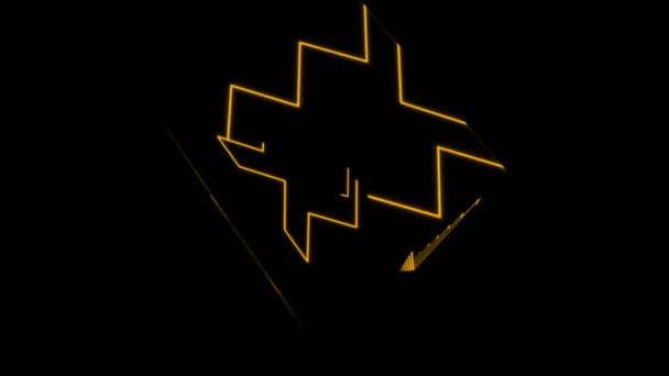 Neon Cube Animation Animated Neon Cube Video Mapping Loops Mapping — Video