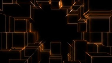 VJ Loop video. 3d round of cubes. round tunnel from a 3d Grid. ubic round tunnel wire 3D animation.A futuristic animation HD.Looped. Transparent background. Alpha channel included.