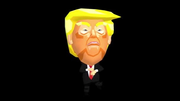 Dancing Trump Dancing Trump Caricature Donald Trump Transparent Background  Gangnam — Stock Video © Opreston #469485282