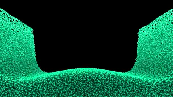 Flux Particules Simulation Fluides Base Particules Collision Liquide Fond Transparent — Video