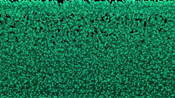 Fluxo Partículas Simulação Fluidos Baseada Partículas Colisão Fluidos Fundo Transparente — Vídeo de Stock