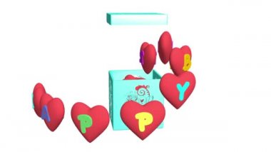 Mutlu yıllar, 3 boyutlu animasyon. Doğum günü için harika bir hediye. Tatil kutunuz ve kalpleriniz için tebrikler. Çalışmalarımı buradan sipariş edebilirsiniz: https: / / www.upwork.com / ab / flservice / cl / public / org / 10206391132974081