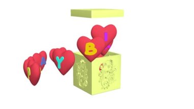 Mutlu yıllar, 3 boyutlu animasyon. Doğum günü için harika bir hediye. Tatil kutunuz ve kalpleriniz için tebrikler..  