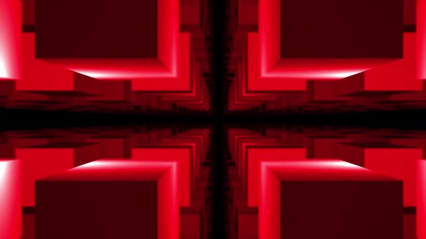 Cubes Tunnel Cubic Tunnel Animation Endless Tunnel Movement Loop Futuristic — Stock Video