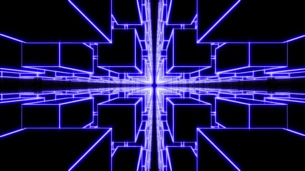 Tunnel Cubes Tunnel Cubique Animation Mouvement Tunnel Sans Fin Loop — Video