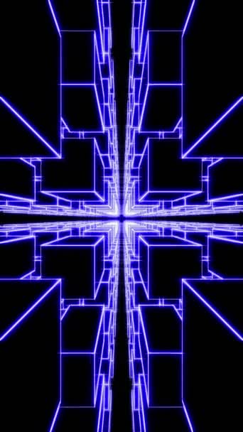 Tunnel Cubes Tunnel Cubique Animation Mouvement Tunnel Sans Fin Loop — Video