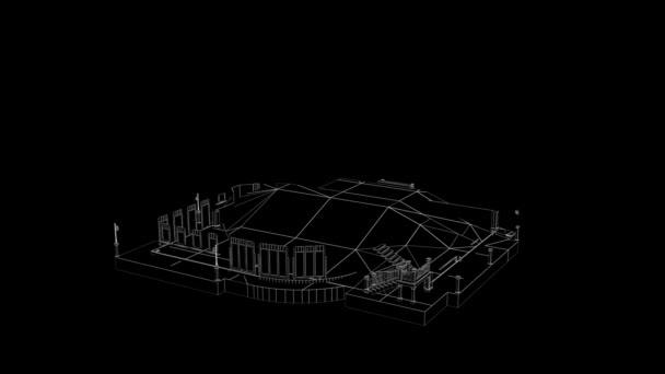 Home Construction Build Structure Time Lapse Animation Showing Process Building — Stock Video