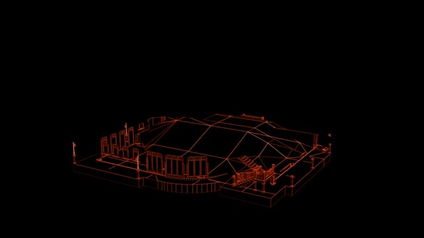 Budowa Domu Zbuduj Strukturę Time Lapse Animacja Pokazująca Proces Budowy — Wideo stockowe