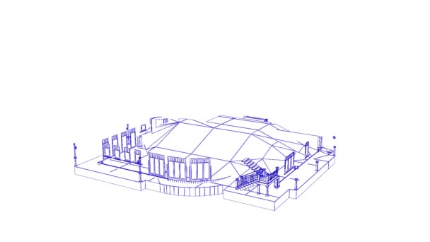 Costruzione Casa Costruisci Una Struttura Time Lapse Animazione Che Mostra — Video Stock