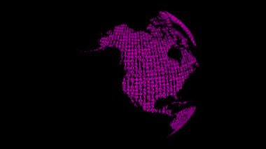 Dijital dünya. Dönen matris dokusuyla Dünya 'yı canlandırmak. Değişen sayılarla Dünya 'yı üç boyutlu animasyon haline getirdi. Gösteri ve canlandırma için 3B video görüntüleri.  