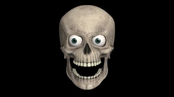 Απόκριες Παραμονή Αγίων Πάντων Animation Εισαγωγή Παραμονής Αγίων Πάντων Skull — Αρχείο Βίντεο