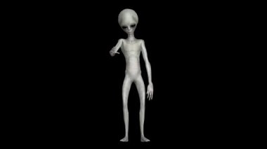 Sinematik Süper Gerçekçi Gri Uzaylı 3D Hareket Videosu