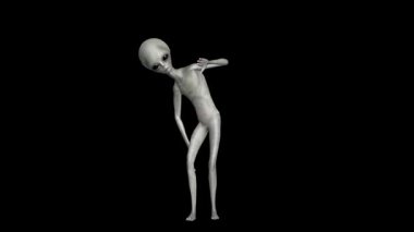 Sinematik Süper Gerçekçi Gri Uzaylı 3D Hareket Videosu