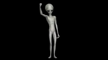 Sinematik Süper Gerçekçi Gri Uzaylı 3D Hareket Videosu