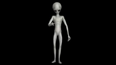 Sinematik Süper Gerçekçi Gri Uzaylı 3D Hareket Videosu