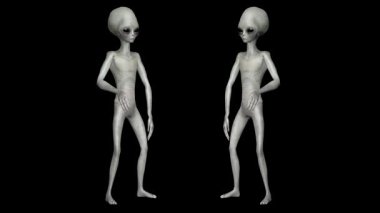 Sinematik Süper Gerçekçi Gri Uzaylı 3D Hareket Videosu