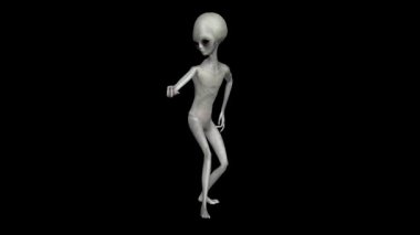 Sinematik Süper Gerçekçi Gri Uzaylı 3D Hareket Videosu