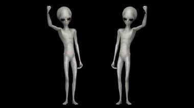 Sinematik Süper Gerçekçi Gri Uzaylı 3D Hareket Videosu