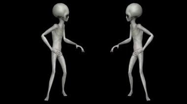 Sinematik Süper Gerçekçi Gri Uzaylı 3D Hareket Videosu