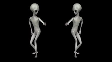 Sinematik Süper Gerçekçi Gri Uzaylı 3D Hareket Videosu