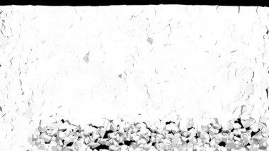 Fotorealistik taş duvar çöküşü gerçekçi kırık davranışları, ağır blok yer değiştirmesi, doğal toz dağılımı, doğru yerçekimi etkisi ve sinematik sahneler için geliştirilmiş otantik materyal analizi,.