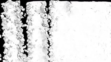 Fotorealistik taş duvar çöküşü gerçekçi kırık davranışları, ağır blok yer değiştirmesi, doğal toz dağılımı, doğru yerçekimi etkisi ve sinematik sahneler için geliştirilmiş otantik materyal analizi,.