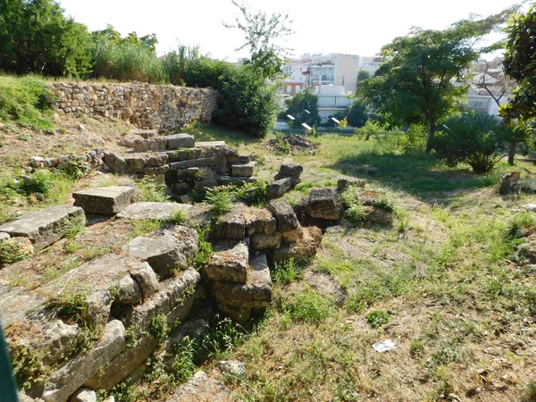 Ruinas Electras Puertas Thiva Antiguo Tebas Grecia Edipo Hijos Duelen Fotos de stock libres de derechos