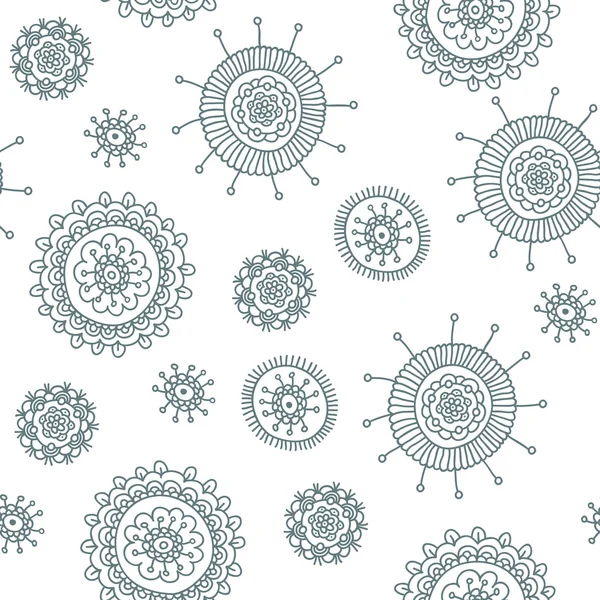 Motif de fleurs sans couture simple, illustration vectorielle — Image vectorielle