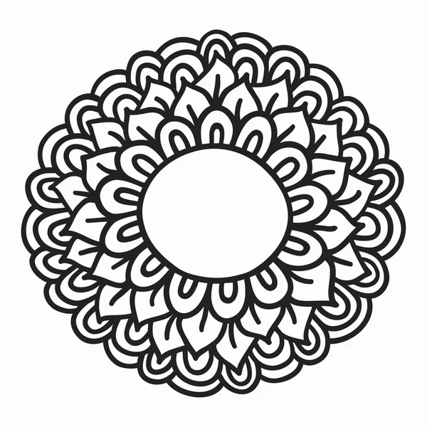 Eenvoudige doodle bloem, hand getrokken vectorillustratie — Stockvector