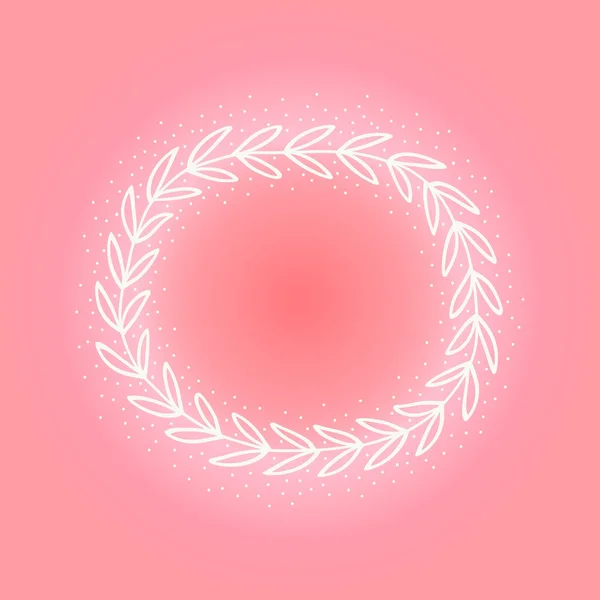 手工绘制的粉色花环，手绘制的矢量图 — 图库矢量图片