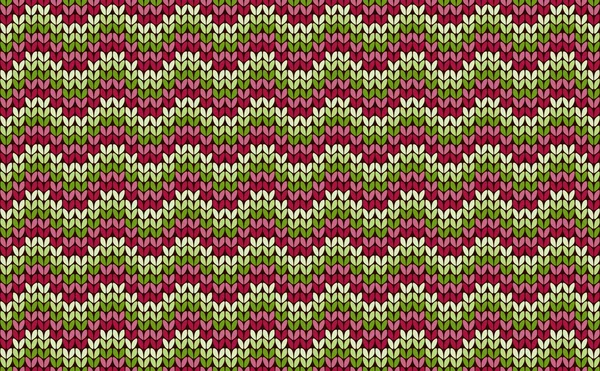 Zigzag tricot sans couture motif coloré, fond vectoriel — Image vectorielle