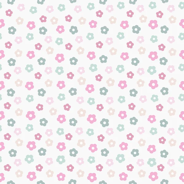 basit şirin pastel çiçek desenli, vektör çizim