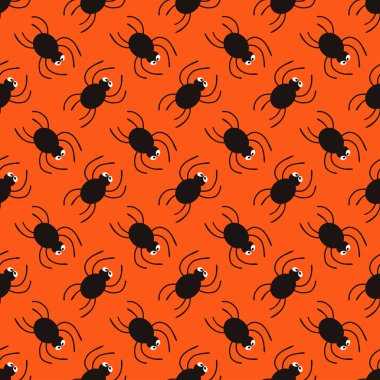 Cadılar Bayramı örümcekler köşegen desen. Şirin sorunsuz arka plan. Vektör çizim.