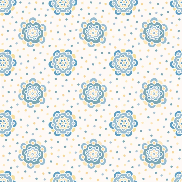 Doodle patrón floral. Fondo boho sin costuras. Hermoso fondo de pantalla pastel. Ilustración vectorial . — Archivo Imágenes Vectoriales