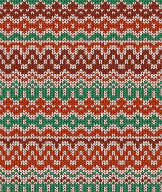 Renkli Dikişsiz örgü modeli. Sıcak geleneksel doku. Kış duvar kağıdı. Vektör çizim.
